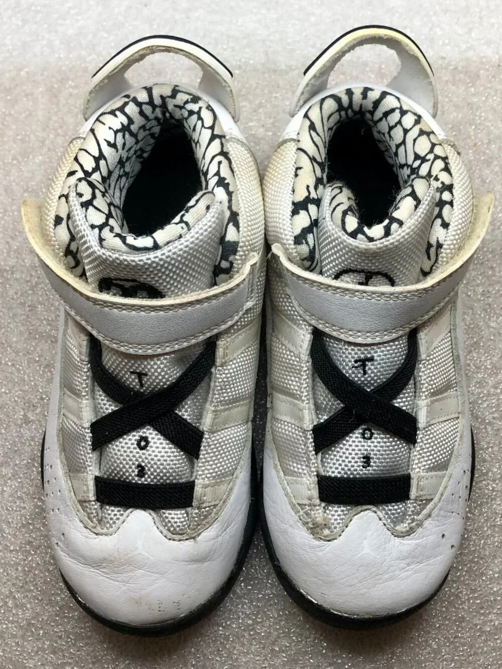 Nike Air Jordan 6 Rings TD Shoes White Black 323420-107 Toddler Infant Size 10C